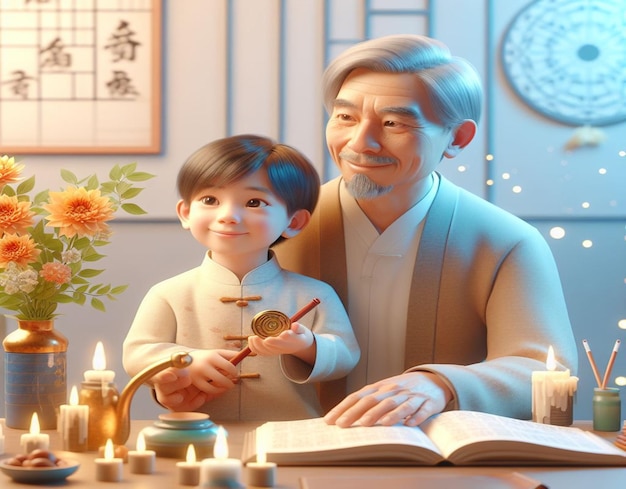 This 3d illustration is designed for happy fathers day