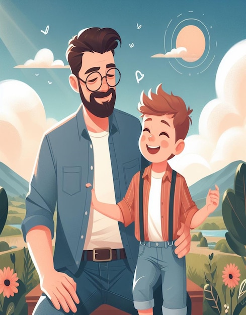 This 3d illustration is designed for Happy Fathers day