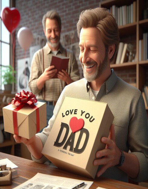 This 3d illustration is designed for Happy Fathers day