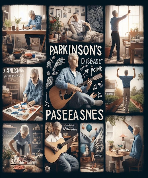 Photo this 3d illustration is made for parkinson day