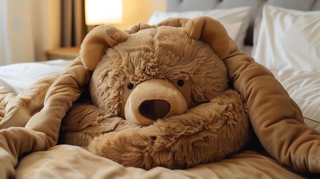 Foto questo adorabile orsacchiotto è il perfetto compagno per andare a letto.