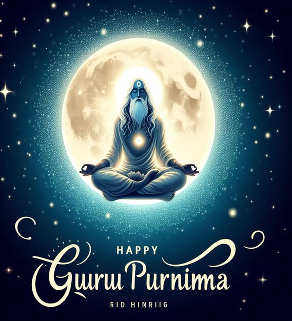 Photo this attractive beautiful design is created for happy guru purnima