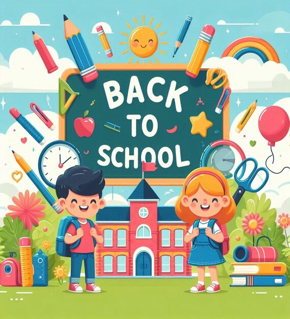 Photo this beautiful design is designed for back to school festival