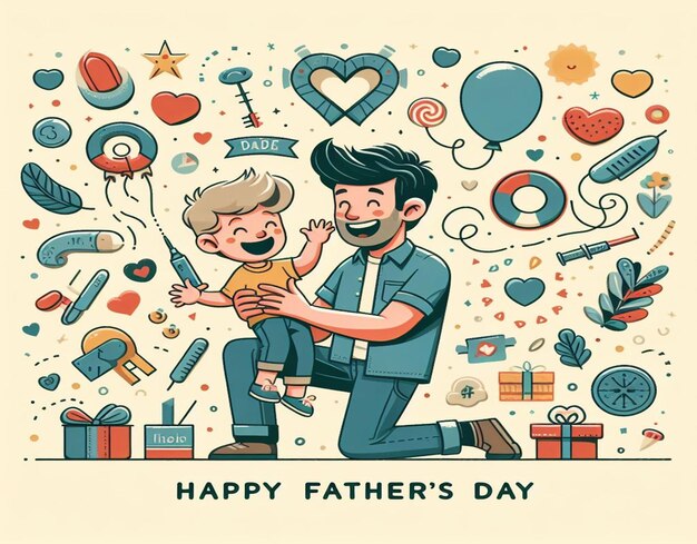 Photo this beautiful design is made for happy fathers day