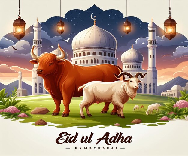 Photo this beautiful design is made for the islamic mega event eid ul adha