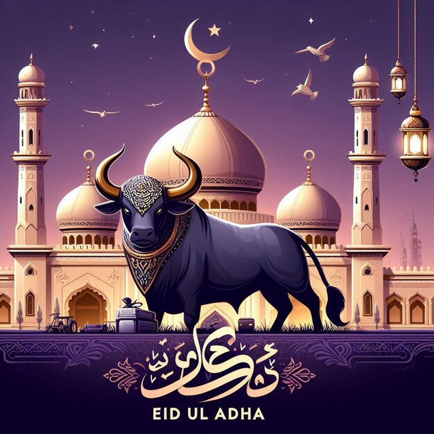 This beautiful design is made for the Islamic mega event Eid ul Adha