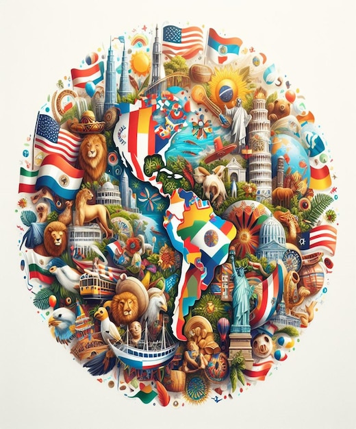 Photo this beautiful design is made for pan american day