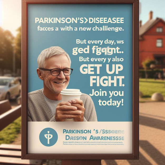 Photo this beautiful design is made for parkinson day