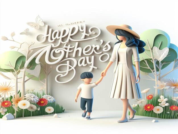 This beautiful floral 3D design is created for Happy Mothers Day