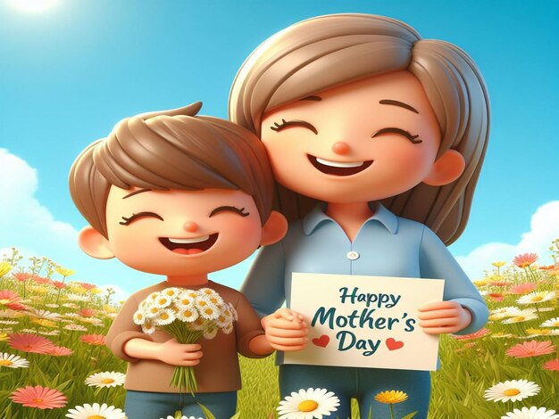 This beautiful floral 3D design is created for Happy Mothers Day