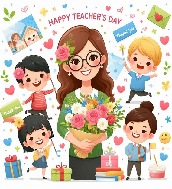 Photo this beautiful illustration is illustrate for happy teachers day