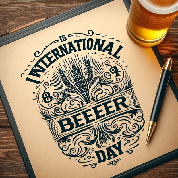 Photo this beautiful illustration is illustrate for international beer day