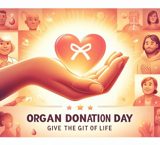 Photo this beautiful image illustration is illustrate for world organ donation day