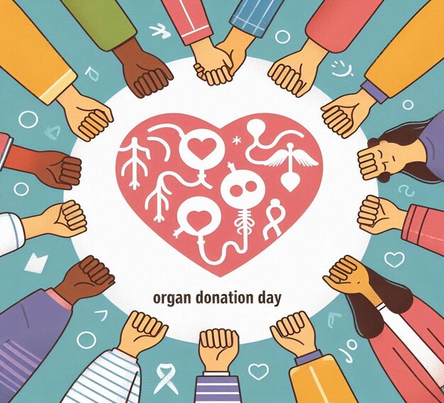 Photo this beautiful image illustration is illustrate for world organ donation day