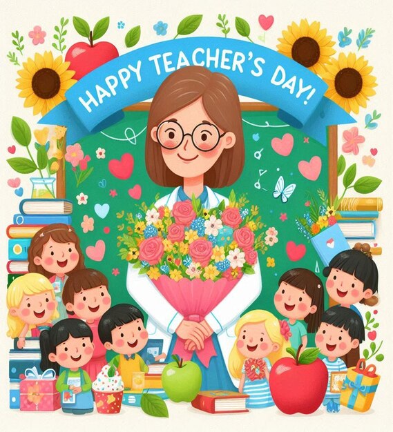 Photo this beautiful image is generated for happy teachers day