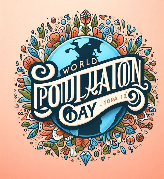 Photo this beautiful and luxurious image is generated for world population day