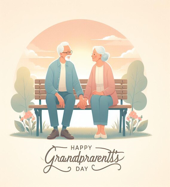 Photo this beautiful picture is made for happy grandparents day