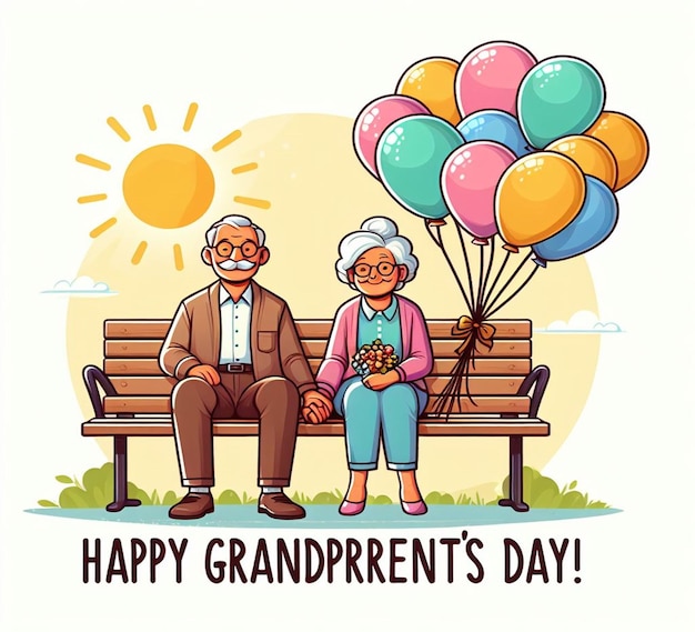 Photo this beautiful picture is made for happy grandparents day