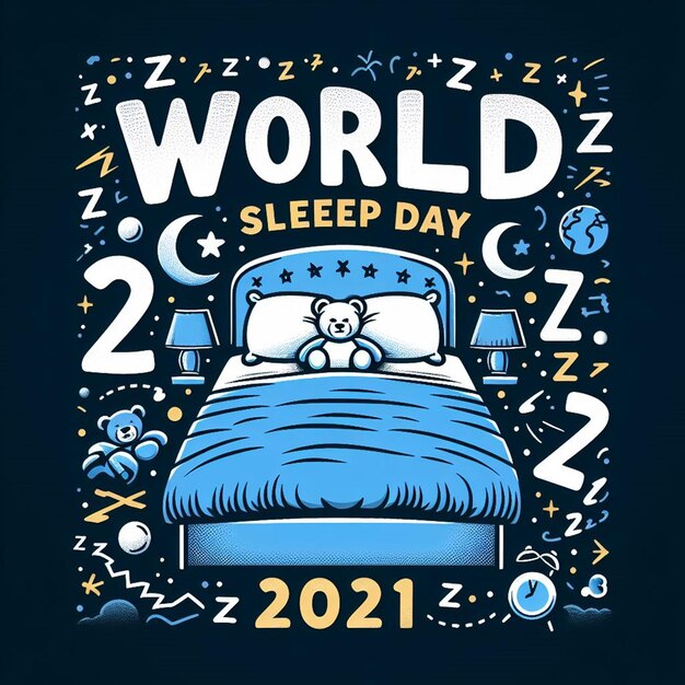 Photo this beautiful and vibrant design is created on the occasion of world sleep day