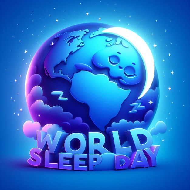 This beautiful and vibrant design is created on the occasion of world sleep day