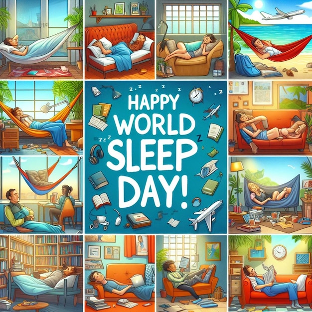 This beautiful and vibrant design is created on the occasion of World Sleep Day