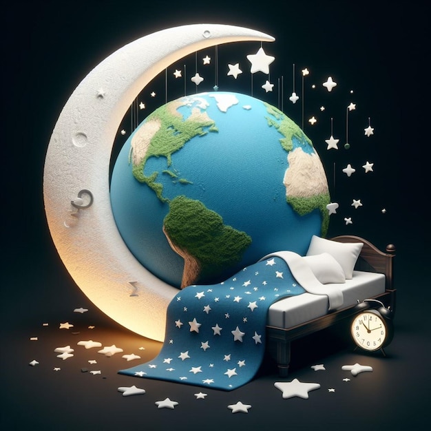 This beautiful and vibrant design is created on the occasion of World Sleep Day