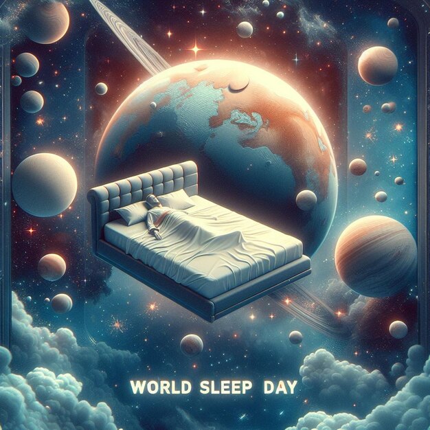 Photo this beautiful and vibrant design is created on the occasion of world sleep day