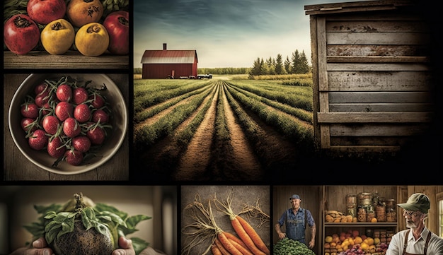 Photo this captivating farmtotable photography captures the essence of the local food movement generated by ai