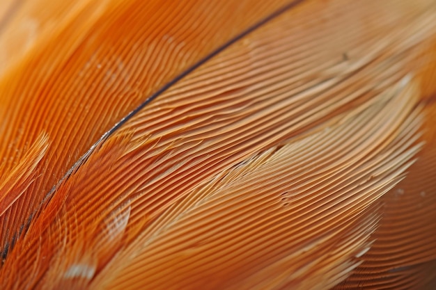 Photo this close up photo captures the intricate details of a yellow birds feathers in sharp focus extreme closeup of a feather showing the details ai generated