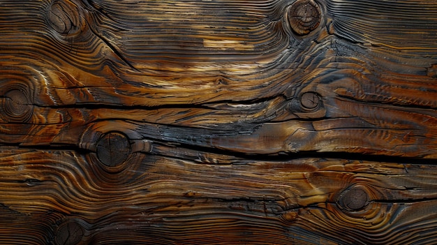 This close up view shows the intricate details of a wood surface highlighting its texture grains and