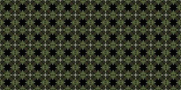 Photo this dark seamless pattern features a floral pattern and the word on a black background.