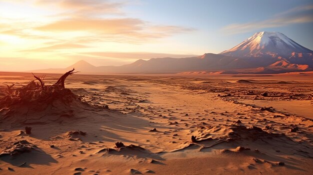 Foto questo deserto è così arido che alcune parti non hanno visto una sola goccia di pioggia. ia generativa