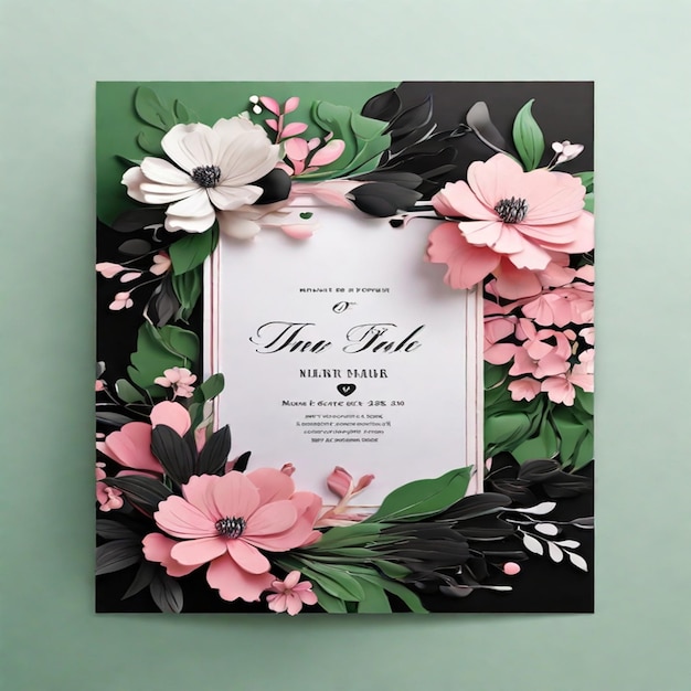 Photo this design is a beautiful luxurious and floral wedding invitation template