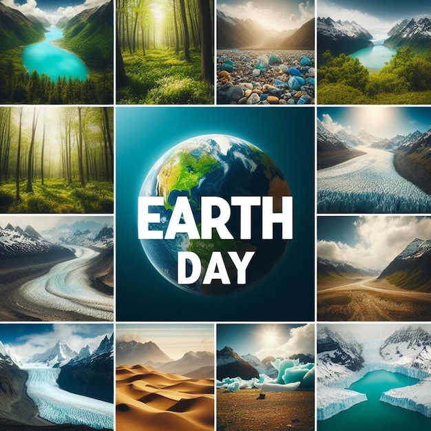 사진 이 디자인은 지구의 날 세계 환경의 날과 같은 다양한 날을 위해 만들어졌습니다.