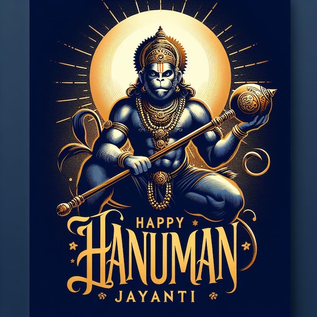 Фото Этот дизайн сделан для индуистского мифологического события хануман джаянти