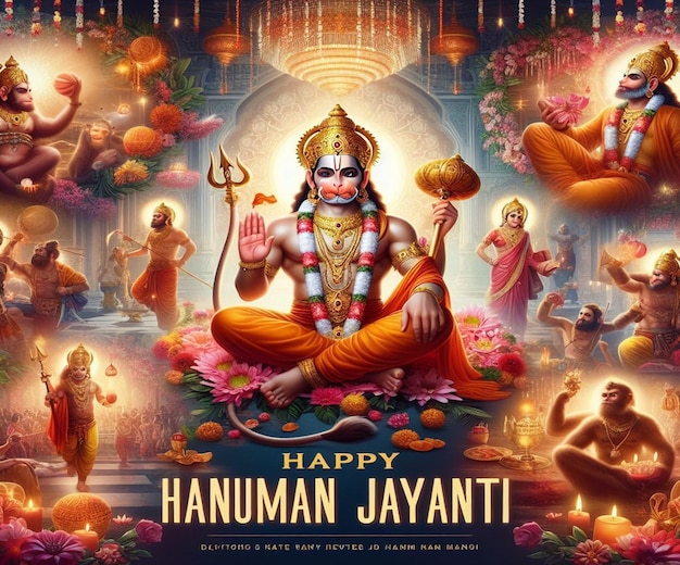 Foto questo disegno è fatto per l'evento mitologico indù hanuman jayanti