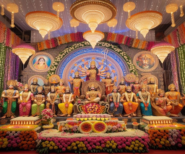 Photo this design is made for the hindu mythological event hanuman jayanti