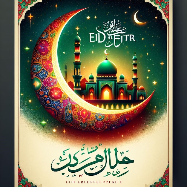 Photo this design is made for islamic occasions like eid ul fitr and eid ul adha