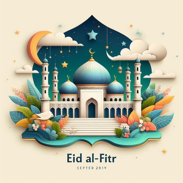 Photo this design is made for islamic occasions like eid ul fitr and eid ul adha