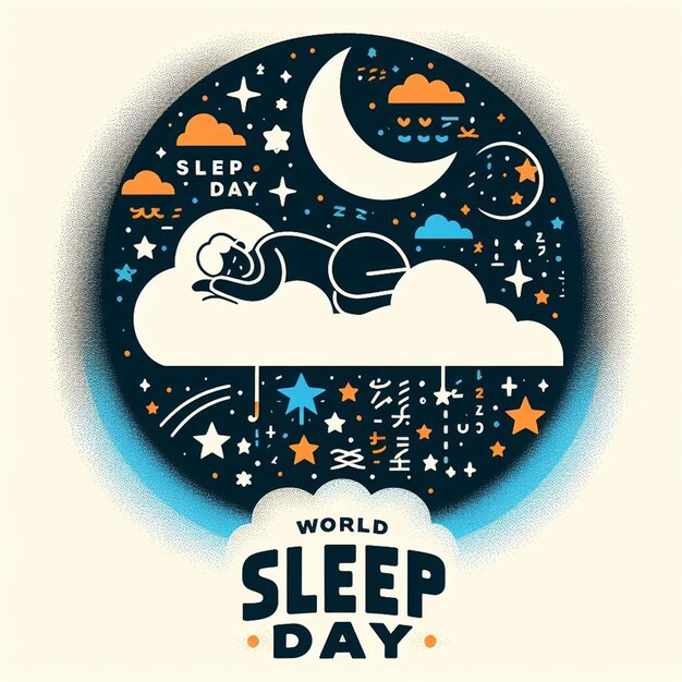 Photo this design for world sleep day was created using ai