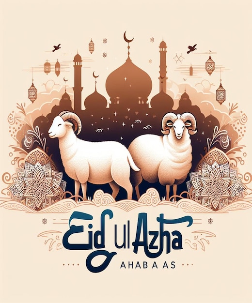 사진 이 일러스트레이션은 이슬람 행사인 이드 울 아다 (eid ul adha) 를 기념하기 위해 제작되었습니다.