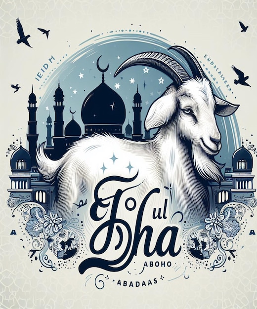 Foto questa illustrazione è incisa per l'evento islamico eid ul adha