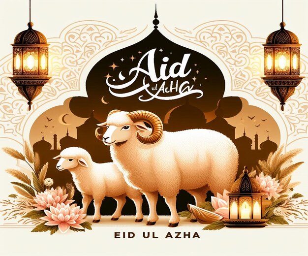 このイラストは,イスラム教のイベントEid Ul Adhaのためにクレストされています.