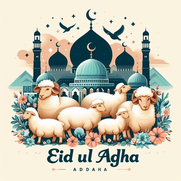 This illustration is crested for Islamic event Eid Ul Adha