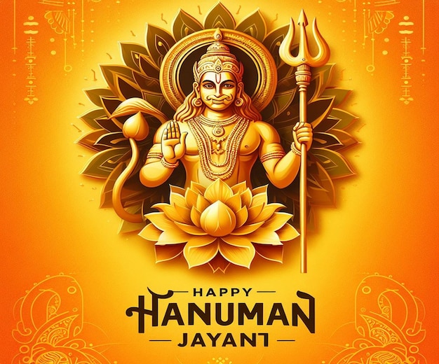 This illustration is generated for the Hindu mythological event Hanuman Jayanti