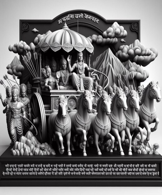 Photo this illustration is generated for mythological events like ram navami janmashtami dussehra