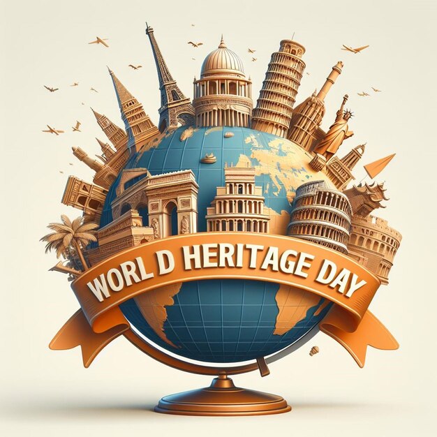 Photo this illustration is generated for world heritage day