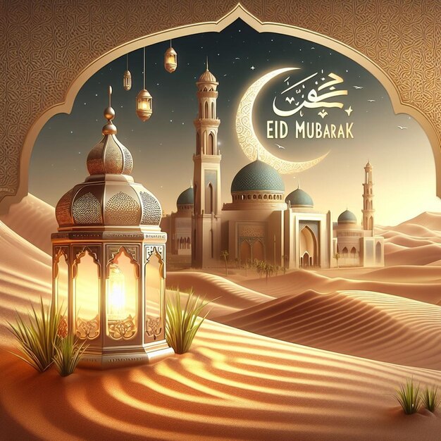 This illustration is made for Eid ul Fitr Eid ul Adha and Mahe Ramadan