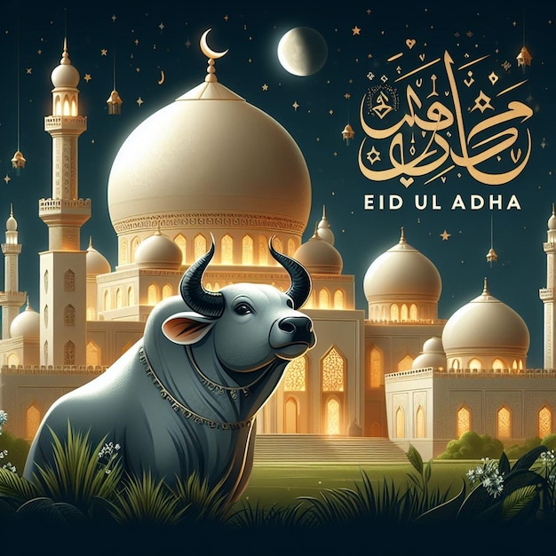 사진 이 일러스트레이션은 이슬람 메가 이벤트 eid ul adha를 위해 만들어졌습니다.