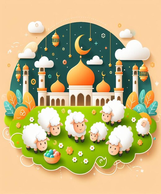 This illustration is made for the islamic mega event eid ul adha